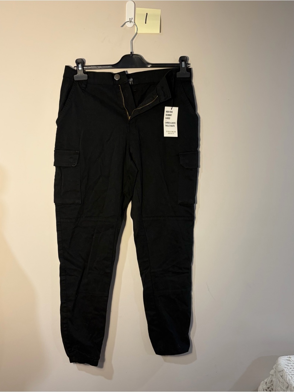 Streetwear Society Black Women's Skinny Cargo Joggers